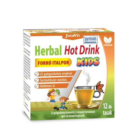 JutaVit - Herbal Hot Drink forró italpor C-vitaminnal és gyógynövényekkel gyermekeknek 12x