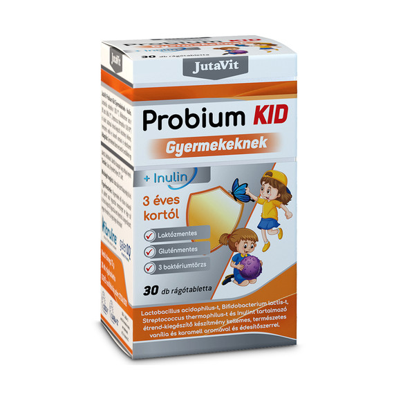 JutaVit - Probium Kid Gyermekeknek + Inulin 30x rágótabletta JutaVit - Probium Kid Gyermekeknek + Inulin 30x rágótabletta