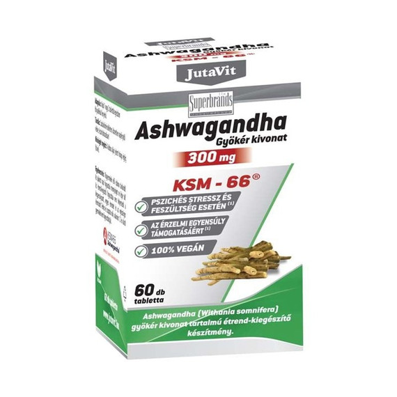 JutaVit - Ashwaganda gyökér kivonat 300 mg 60x filmtabletta JutaVit - Ashwaganda gyökér kivonat 300 mg 60x filmtabletta