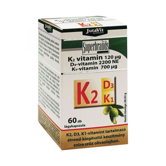 JutaVit - D3+K2+K1 vitamin komplex 60x kapszula