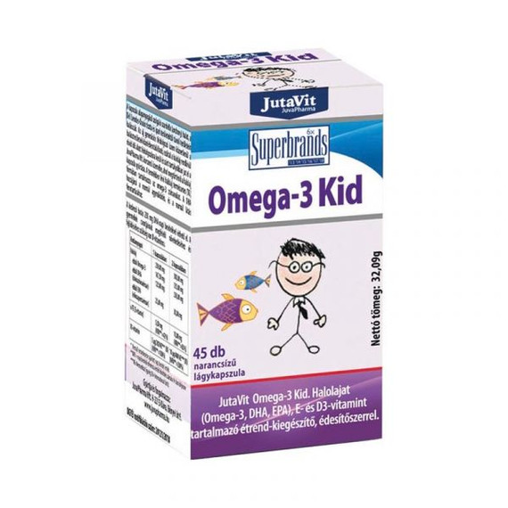 JutaVit - Omega-3 Kid 45x lágykapszula gyermekeknek JutaVit - Omega-3 Kid 45x lágykapszula gyermekeknek