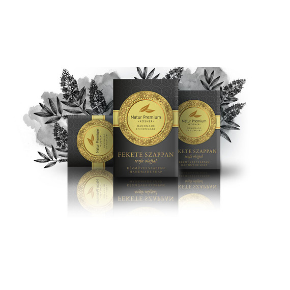 Natur Premium - Fekete szappan teafa olajjal Natur Premium - Fekete szappan teafa olajjal