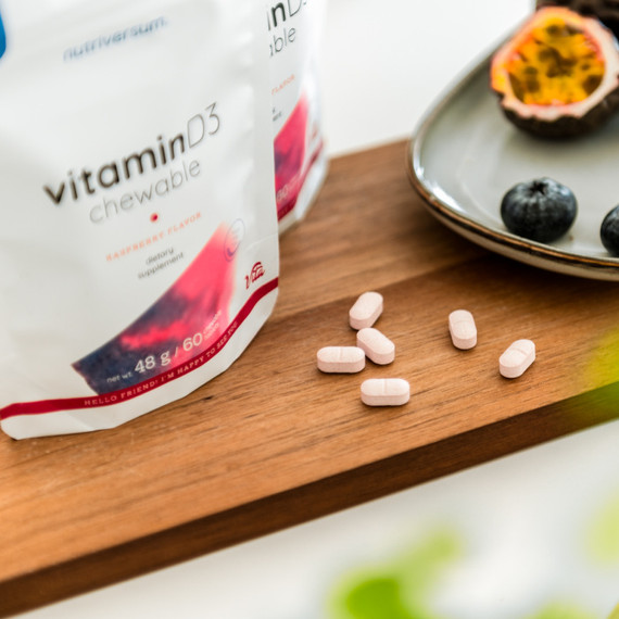 Nutriversum - Vitamin D3 - 60x gyümölcsízű rágótabletta Nutriversum - Vitamin D3 - 60x gyümölcsízű rágótabletta