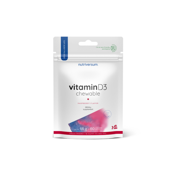 Nutriversum - Vitamin D3 - 60x gyümölcsízű rágótabletta Nutriversum - Vitamin D3 - 60x gyümölcsízű rágótabletta
