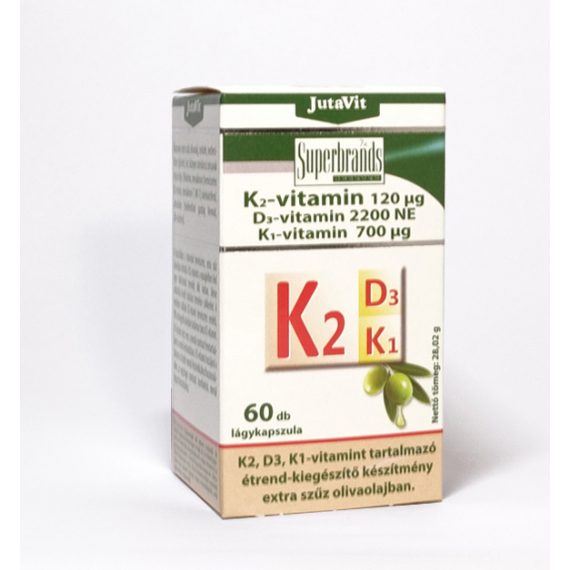 JutaVit - D3+K2+K1 vitaminkomplex 60x kapszula